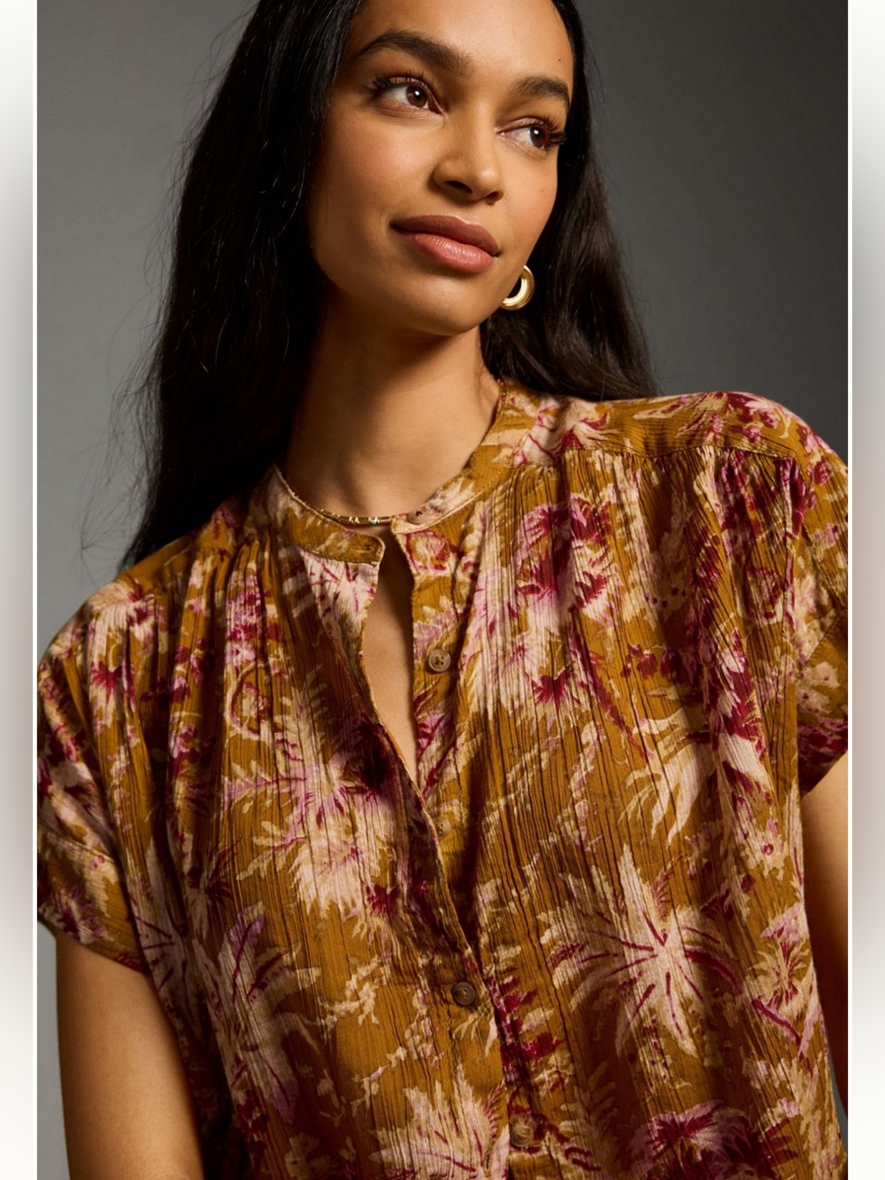 Anthropologie Pilcro Batwing Button Down Blouse